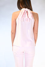 Canotta con scollo all'americana  rosa - Rinascimento