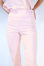 Pantalone Flare a Vita Alta - Rosa Cipria - Rinascimento