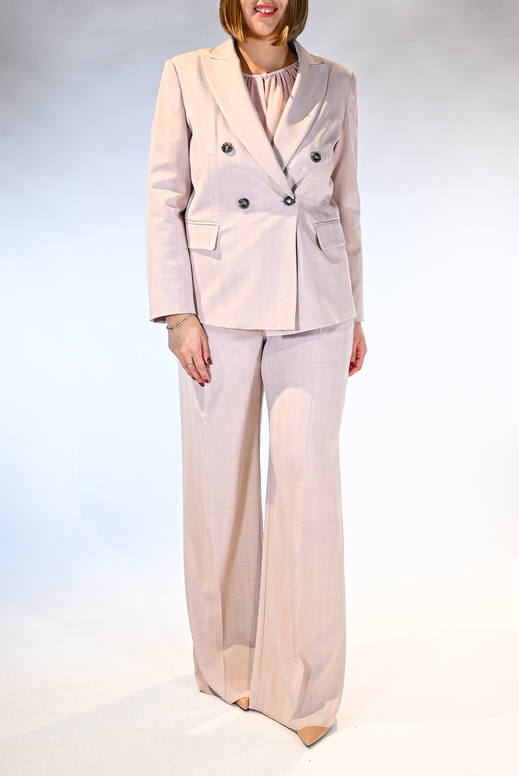 Pantalone a palazzo rosa cipria  - Persona