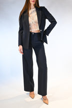 Pantalone a palazzo blu notte  - Vicolo