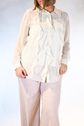 Camicia in Seta con Rouches  Avorio - Persona