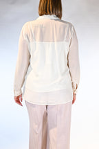 Camicia in Seta con Rouches  Avorio - Persona