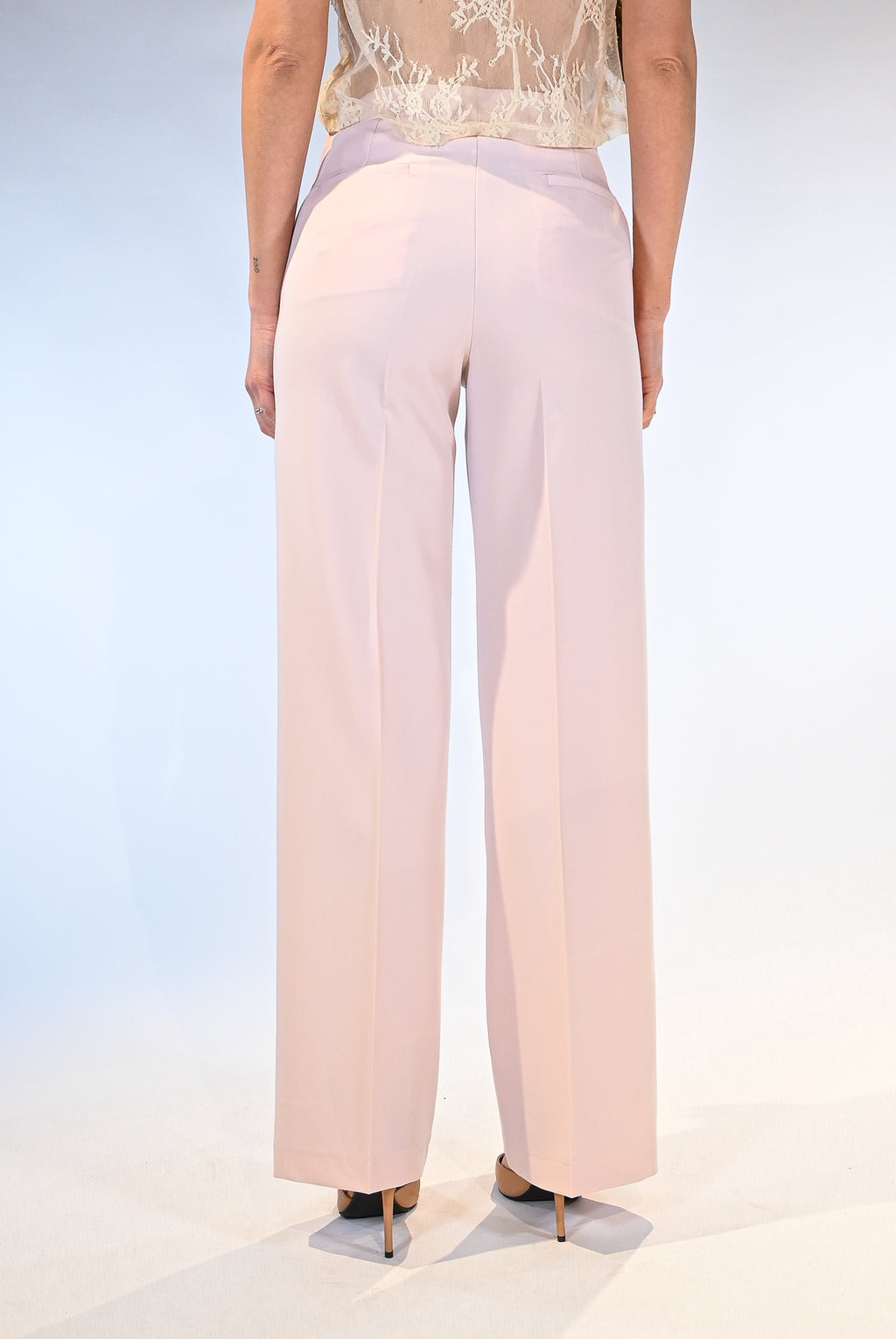 Pantaloni a palazzo rosa cipria  - Vicolo