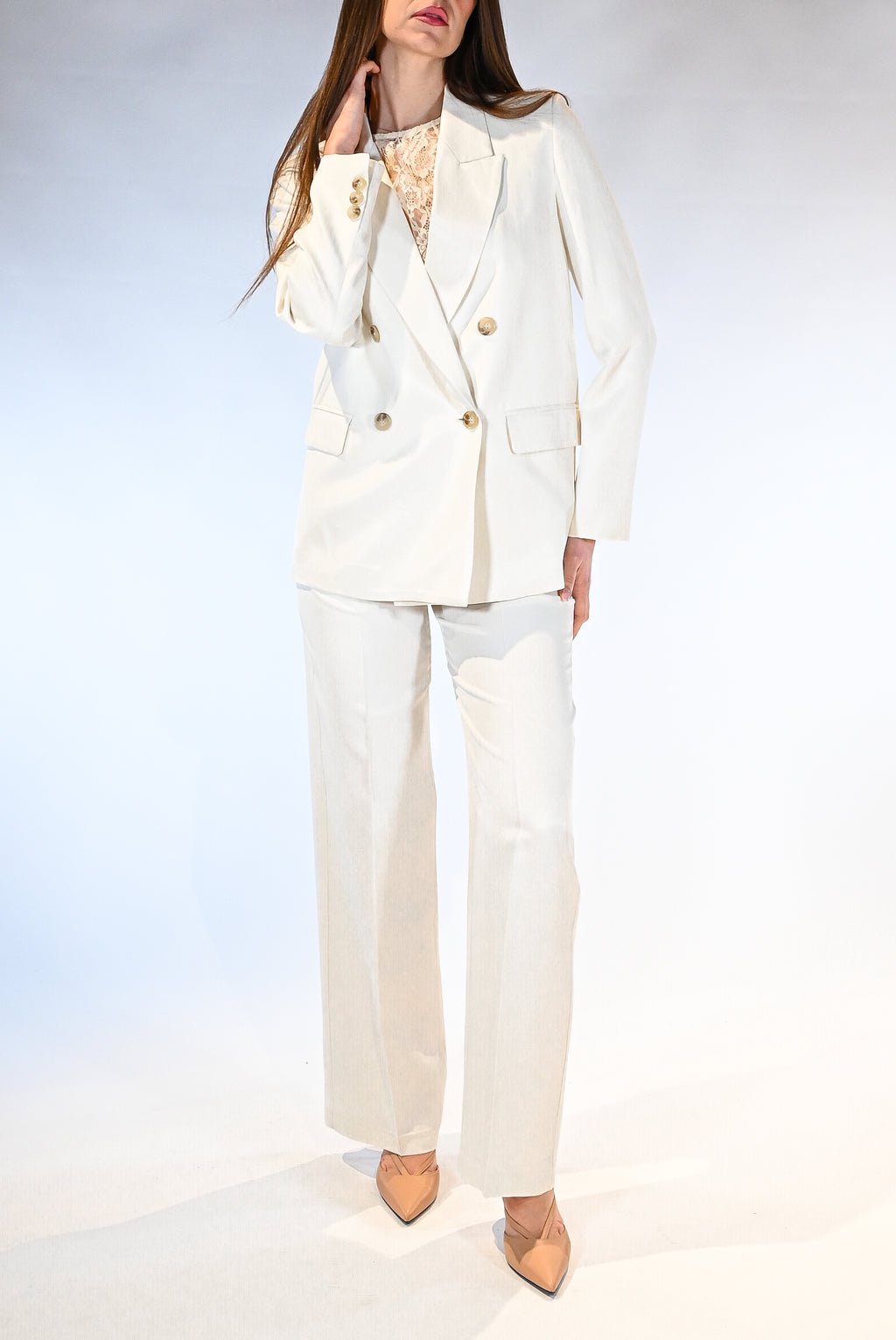 Pantalone a gamba dritta bianco - Vicolo