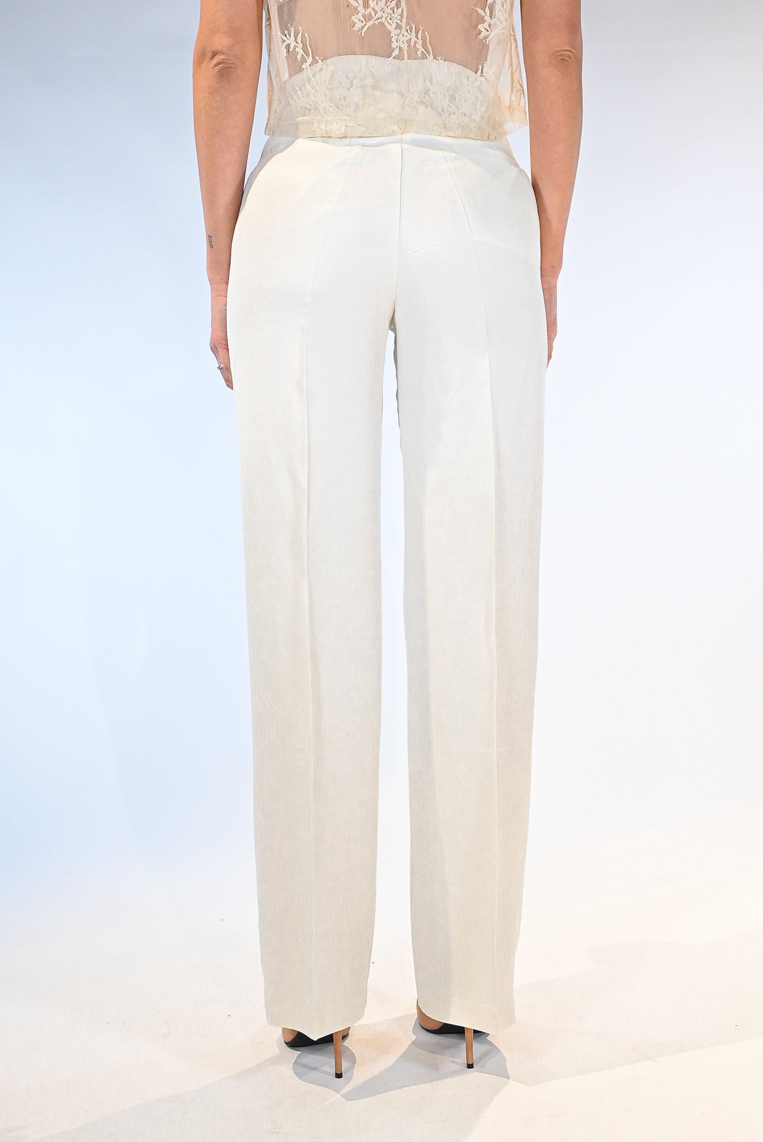 Pantalone a gamba dritta bianco - Vicolo