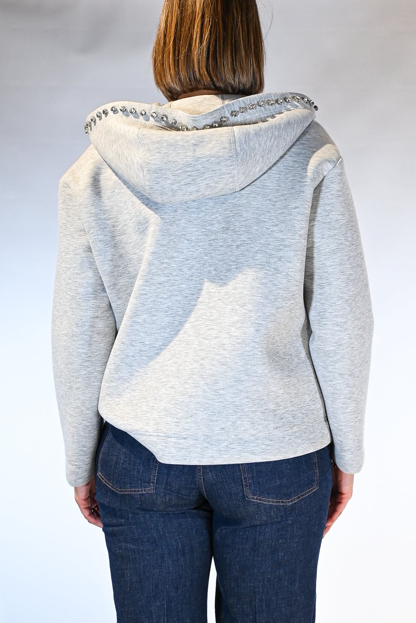 Felpa con cappuccio grigia - Persona