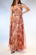 Abito con Corpetto Bustier mattone - Berti Mode Collection