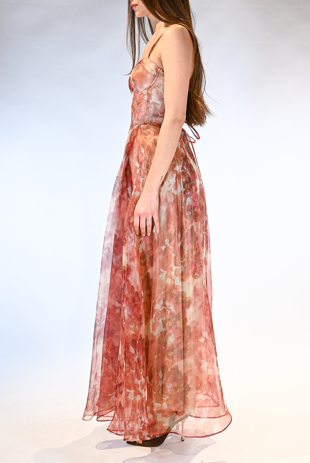 Abito con Corpetto Bustier mattone - Berti Mode Collection