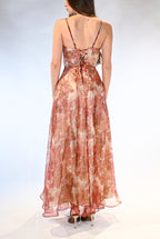 Abito con Corpetto Bustier mattone - Berti Mode Collection