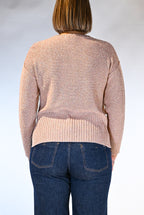 Maglia manica lunga in lurex rosa - Persona