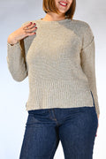 Maglia manica lunga in lurex oro - Persona