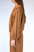 Bomber Fluido con Arricciature – Tabacco - Marella