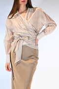 Camicia a portafoglio beige - Vicolo
