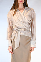 Camicia a portafoglio beige - Vicolo