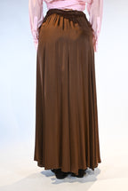 Gonna  in Satin marrone - Vicolo