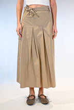 Gonna midi a pieghe sabbia - Vicolo