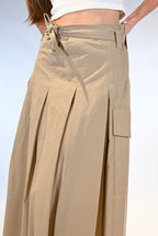 Gonna midi a pieghe sabbia - Vicolo