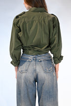 Camicia Utility con fiocco verde militare - Souvenir