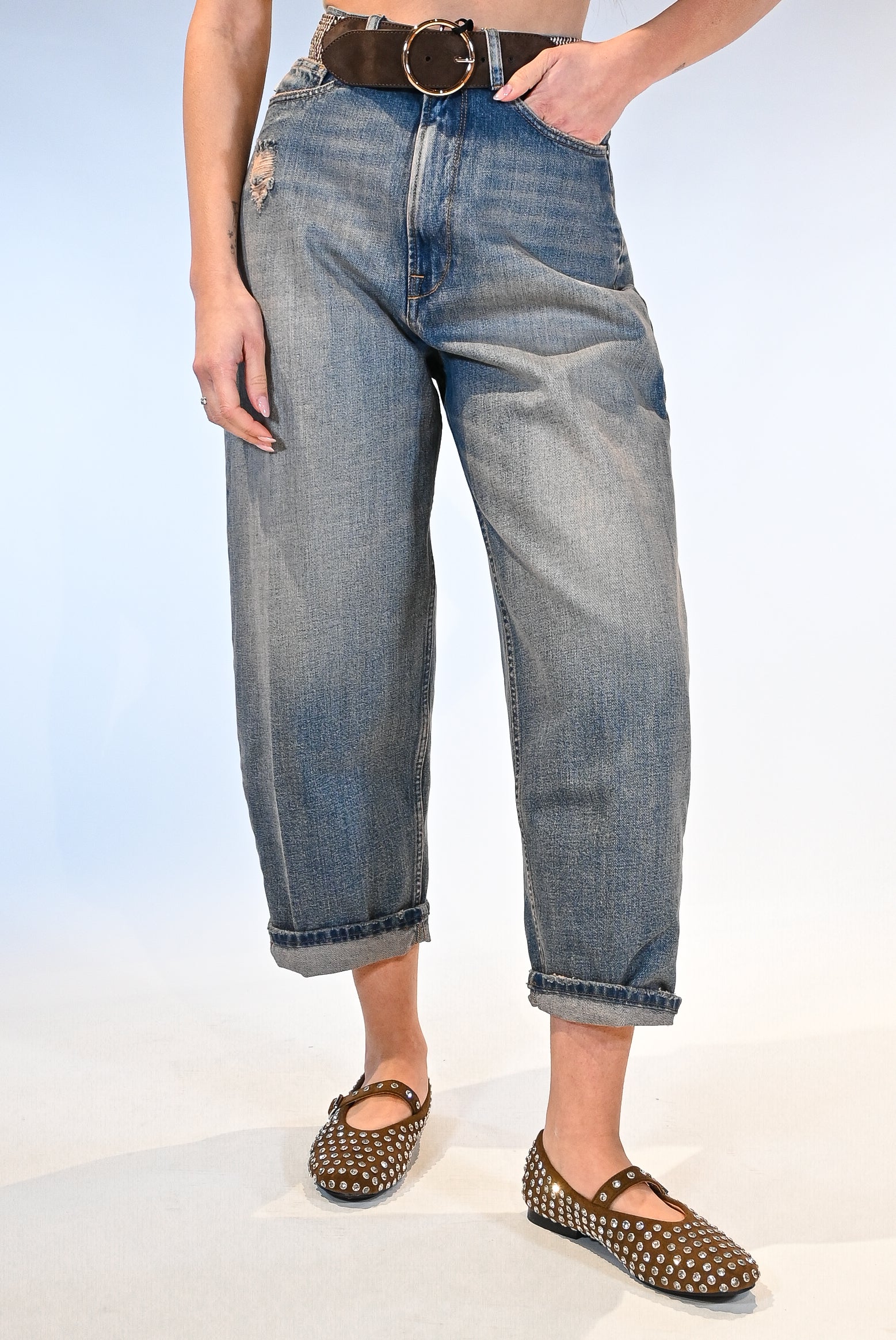 Jeans Denim "Slouchy" con Lavaggio Vintage – Vicolo