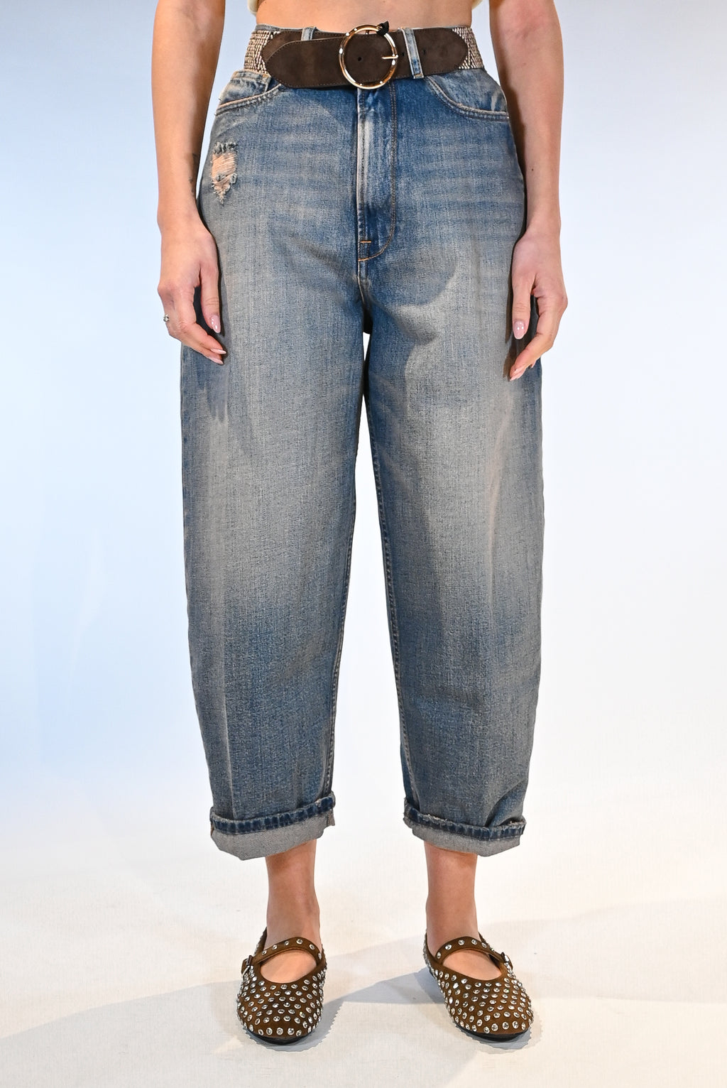 Jeans Denim "Slouchy" con Lavaggio Vintage – Vicolo