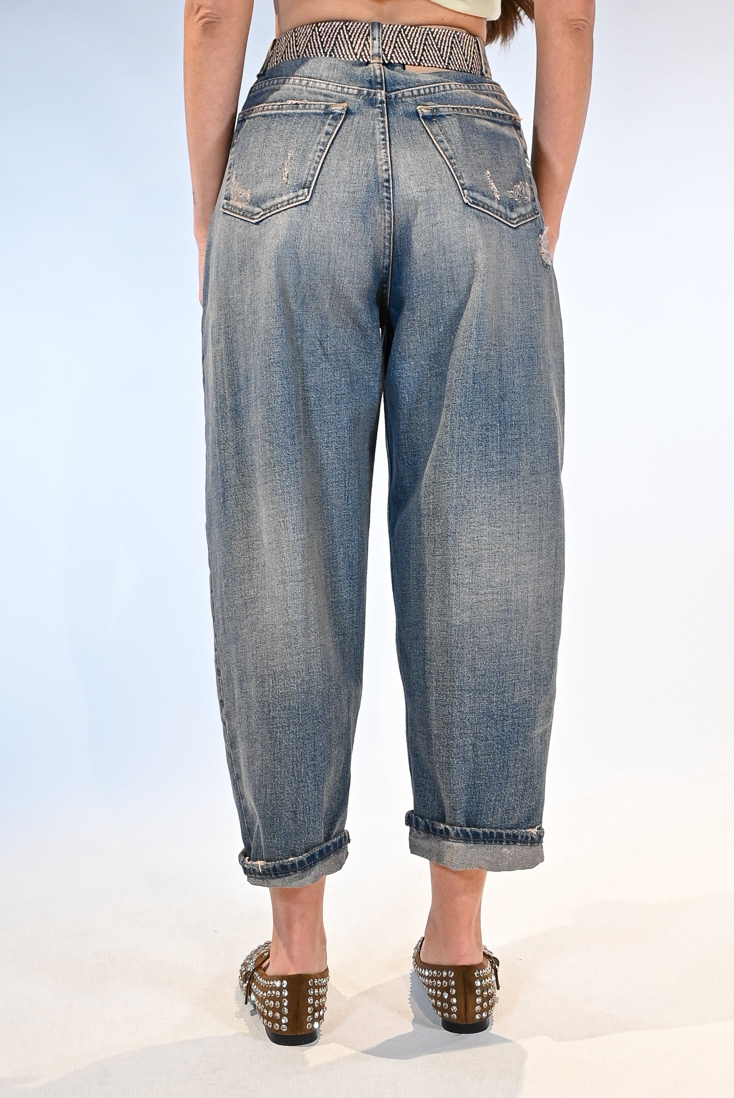 Jeans Denim "Slouchy" con Lavaggio Vintage – Vicolo
