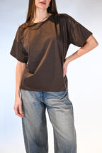 T-shirt over marrone - Vicolo