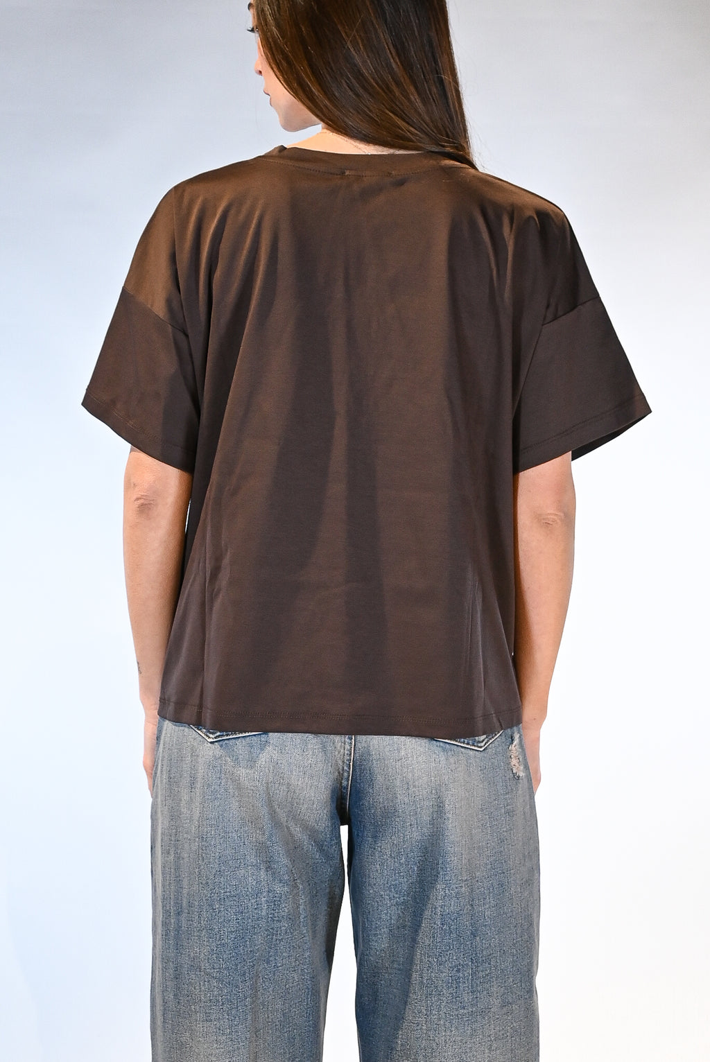 T-shirt over marrone - Vicolo