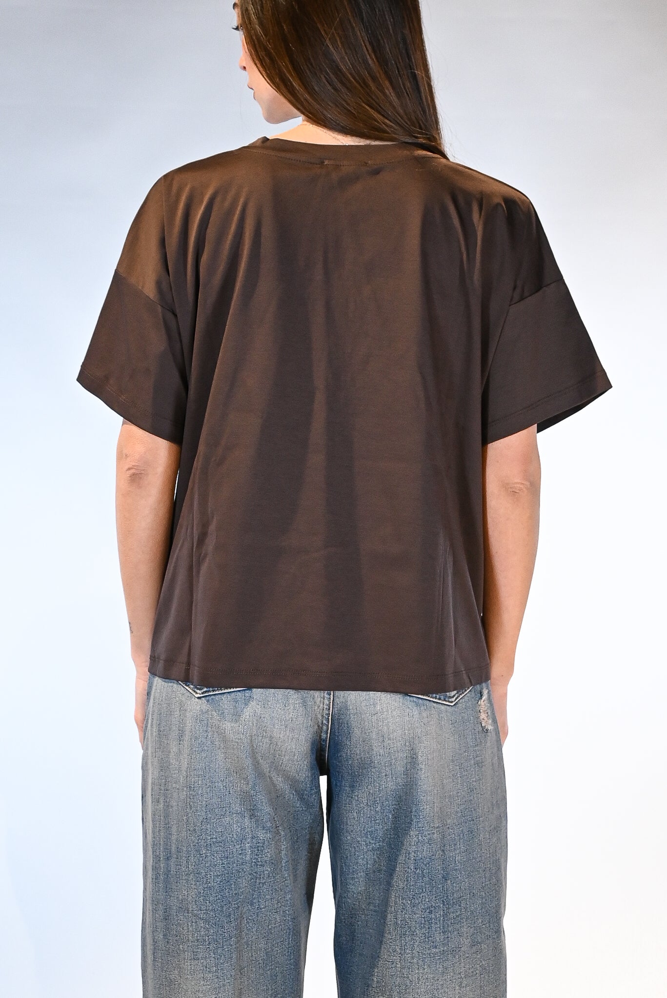 T-shirt over marrone - Vicolo