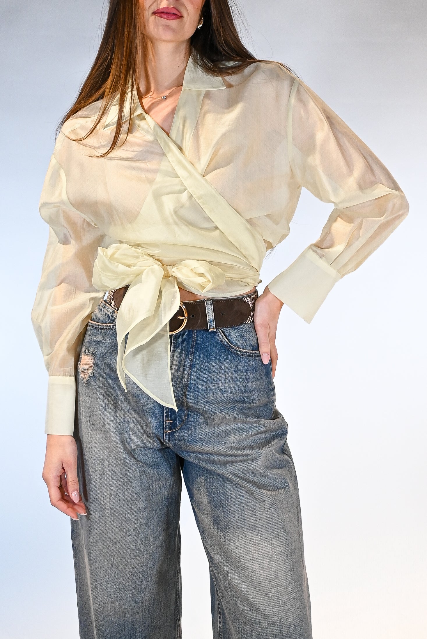 Camicia a portafoglio avorio - Vicolo