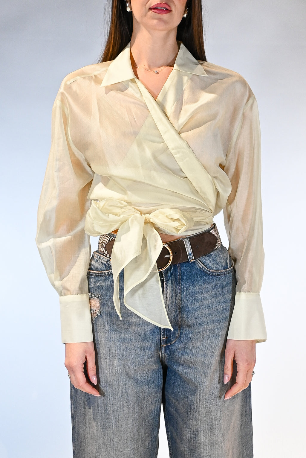 Camicia a portafoglio avorio - Vicolo