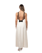 MARELLA 365 - Abito in envers satin con schiena scoperta BIANCO