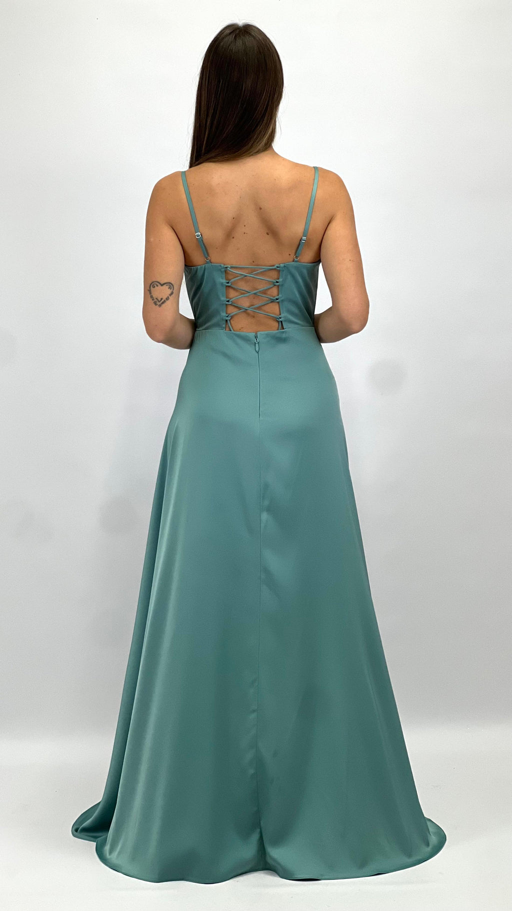 Abito con bustino verde salvia - Berti Mode Collection