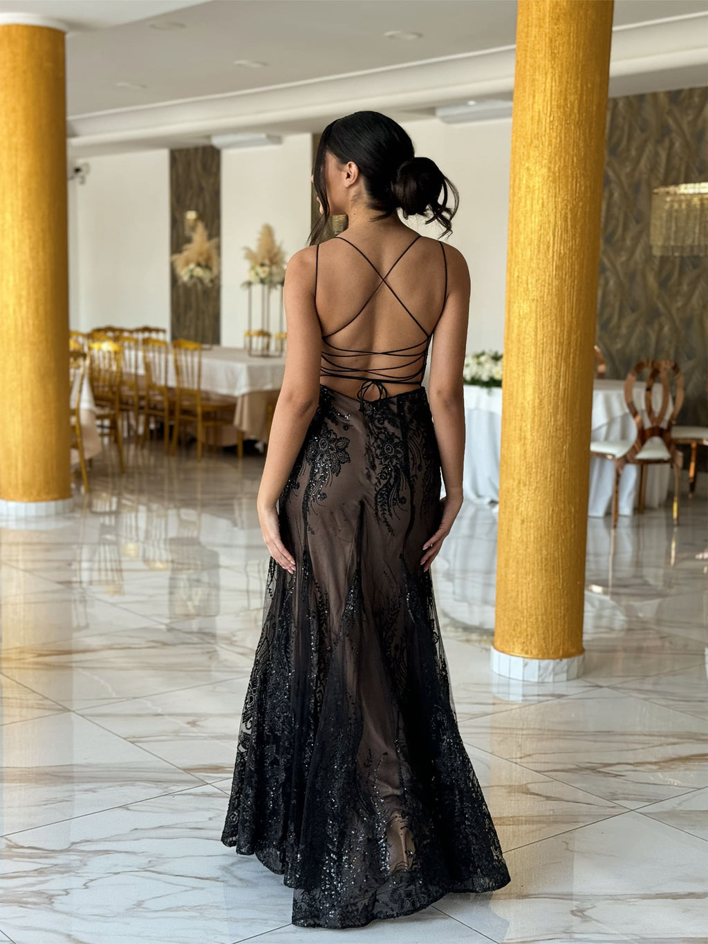 Abito Berti Mode Collection - nero a sirena