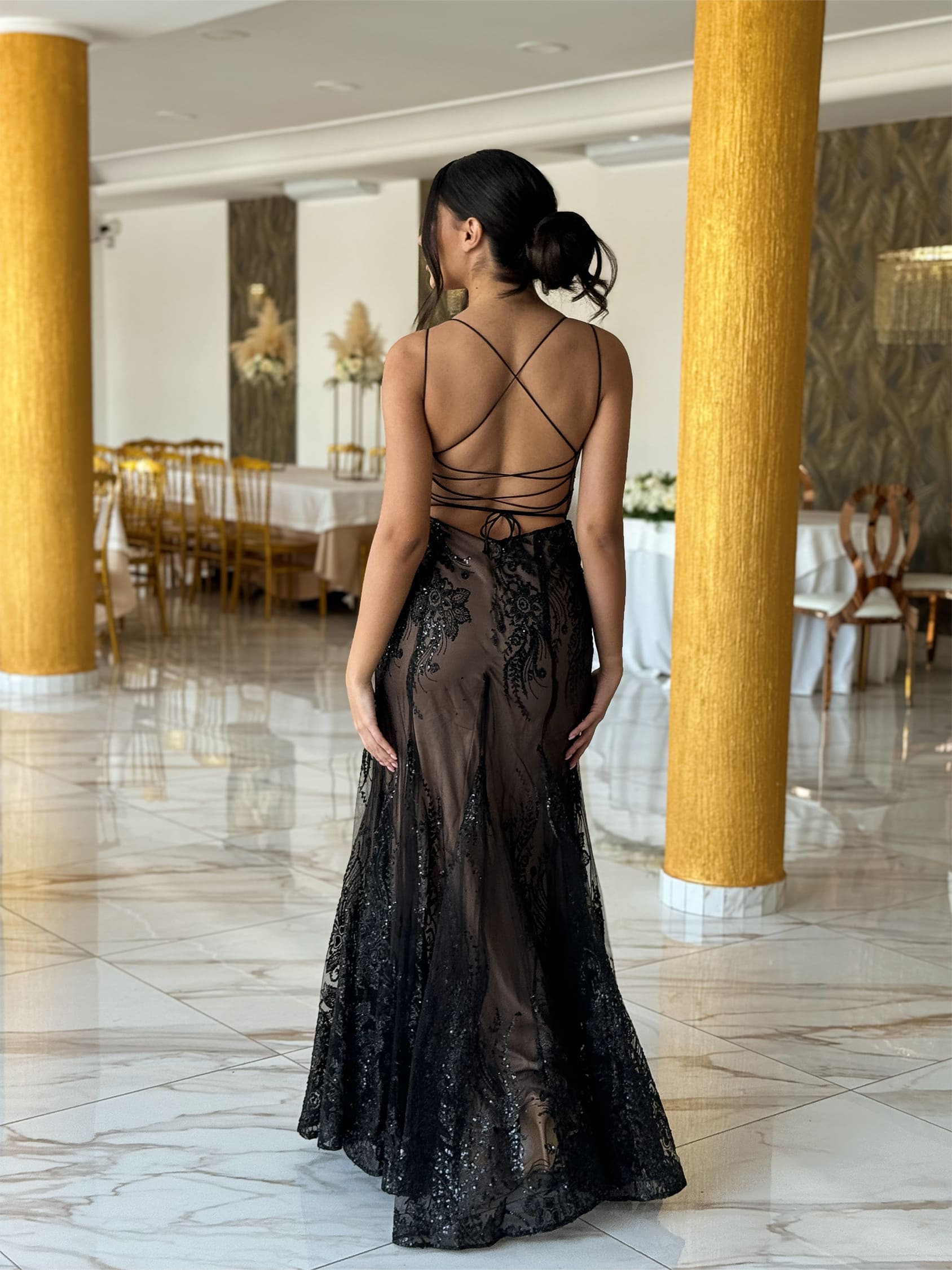 Abito Berti Mode Collection - nero a sirena