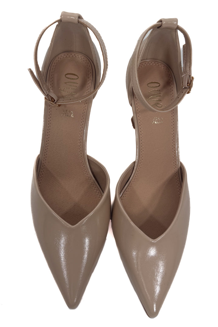 Décolleté Slingback a Punta in Vernice – Nude - Ovye'