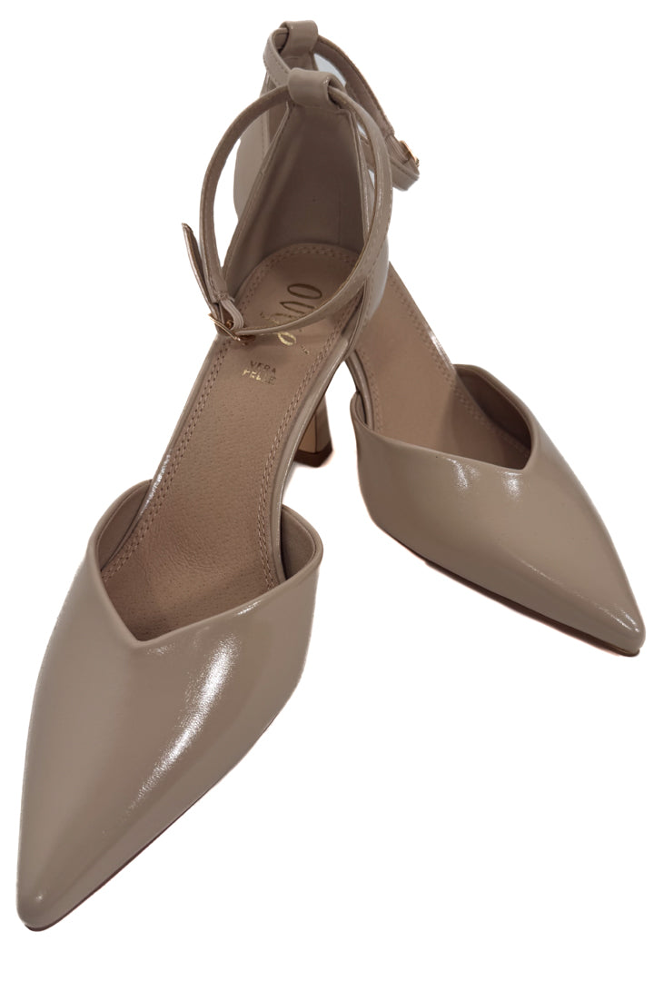 Décolleté Slingback a Punta in Vernice – Nude - Ovye'
