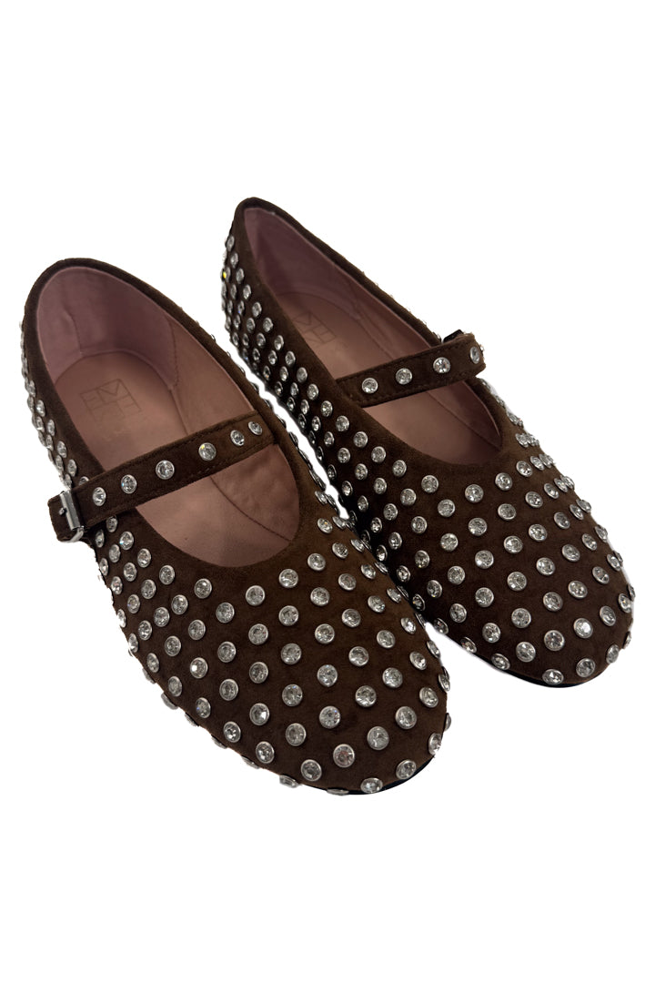 Ballerine con strass marroni - Emme Marella
