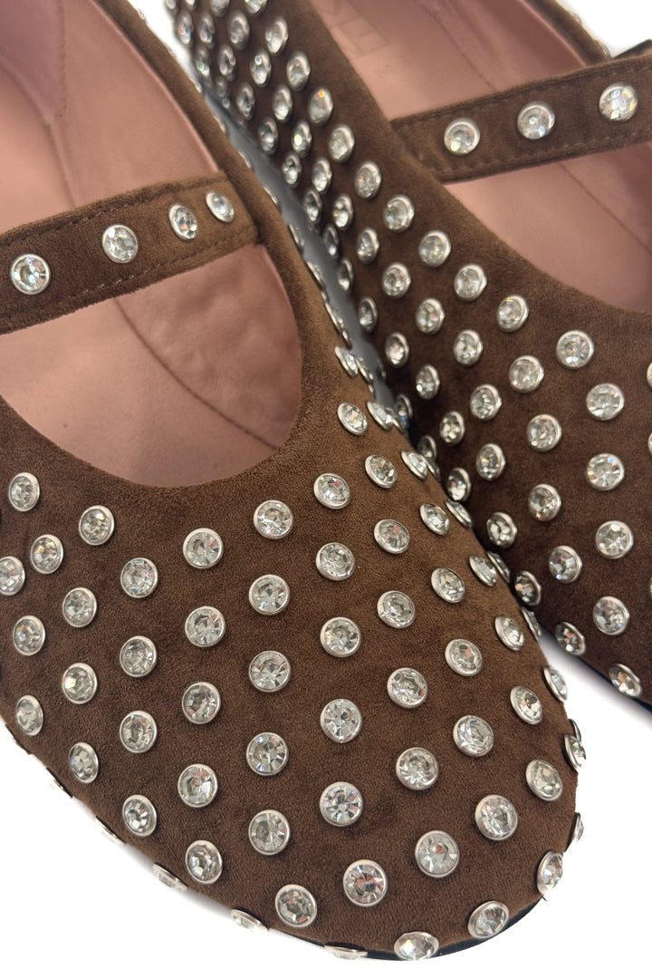 Ballerine con strass marroni - Emme Marella