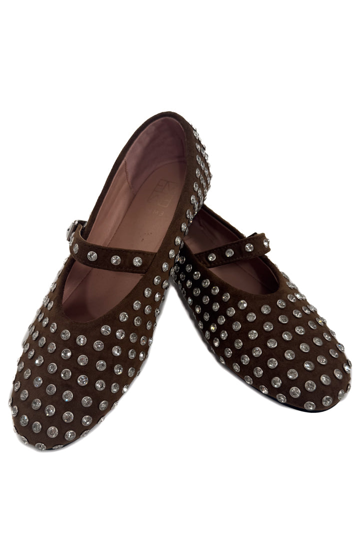 Ballerine con strass marroni - Emme Marella