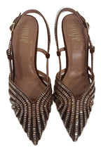 Décolleté Slingback Gioiello con Cristalli – Bronzo - Ovye'