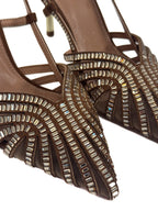 Décolleté Slingback Gioiello con Cristalli – Bronzo - Ovye'