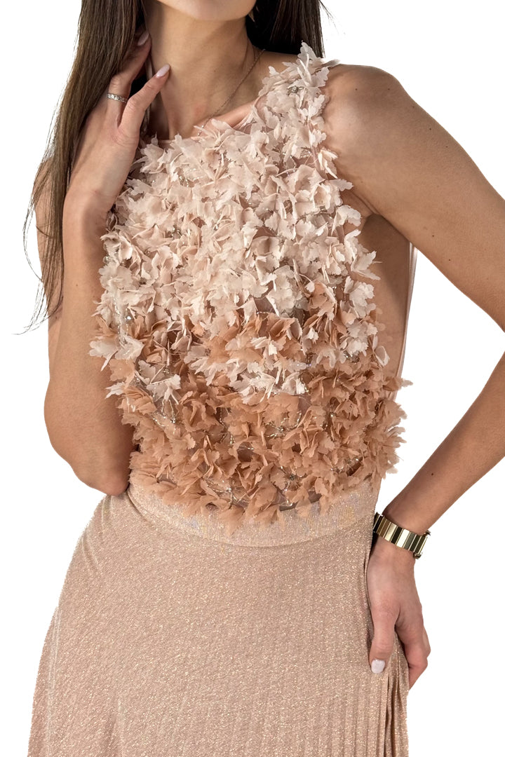 Abito in tulle e jersey lurex - Elisabetta Franchi