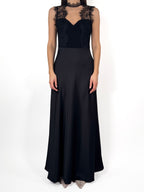 Abito con scollo a cuore nero - Rinascimento