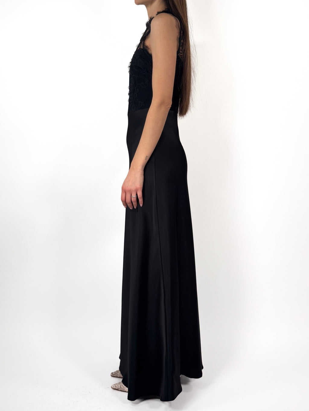 Abito con scollo a cuore nero - Rinascimento