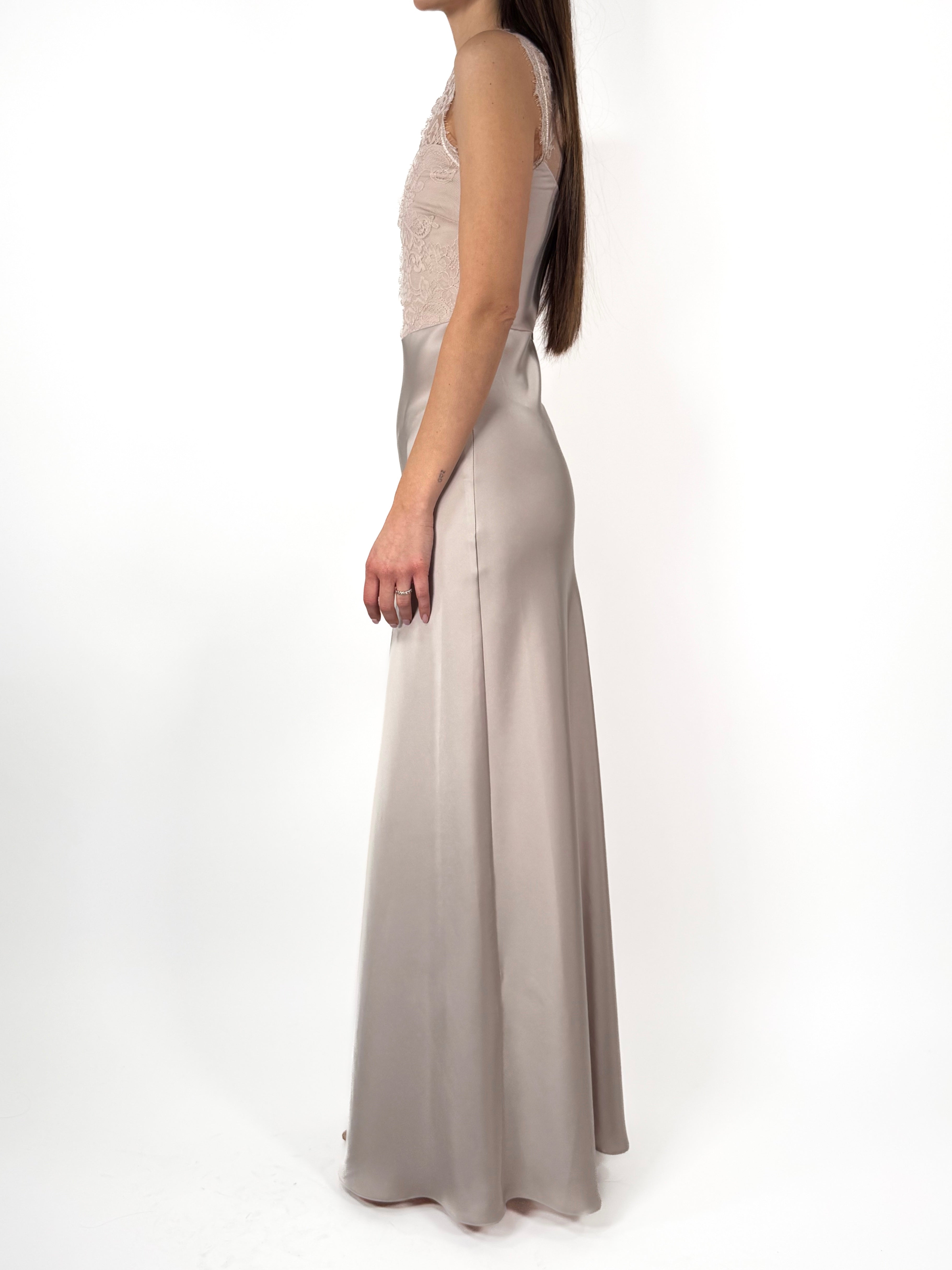 Abito con scollo a cuore rosa  - Rinascimento