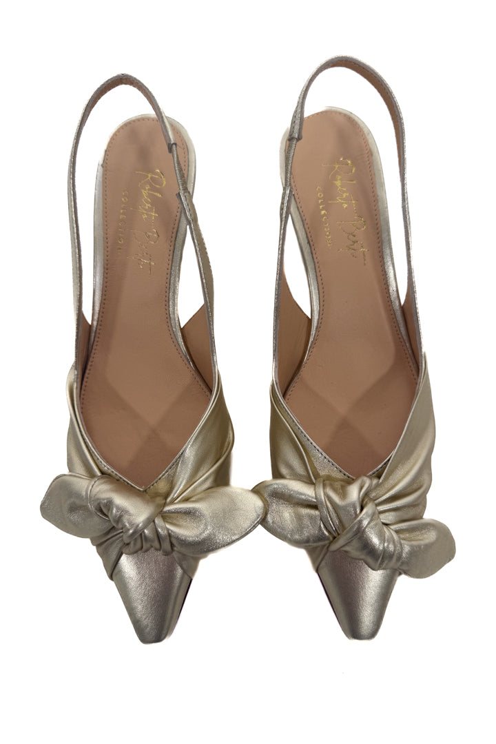 Décolleté Slingback con Maxi Nodo – Gold - Berti Mode Collection