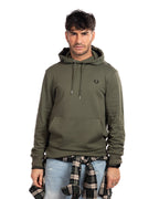 Fred Perry - felpa con cappuccio verde