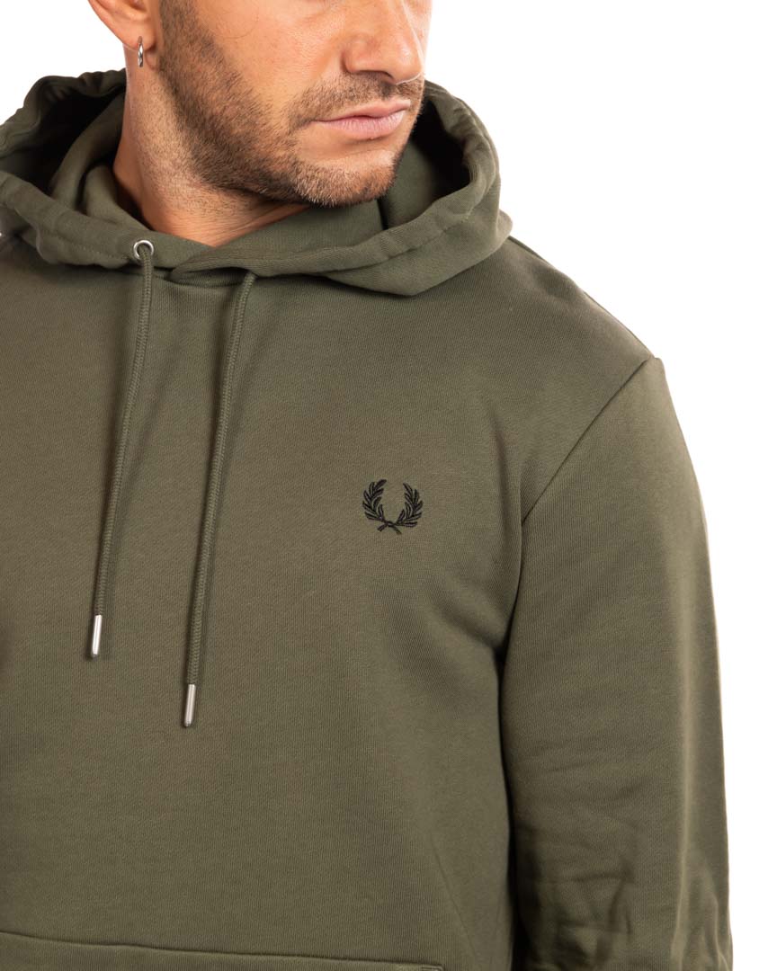 Fred Perry - felpa con cappuccio verde