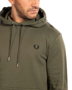 Fred Perry - felpa con cappuccio verde