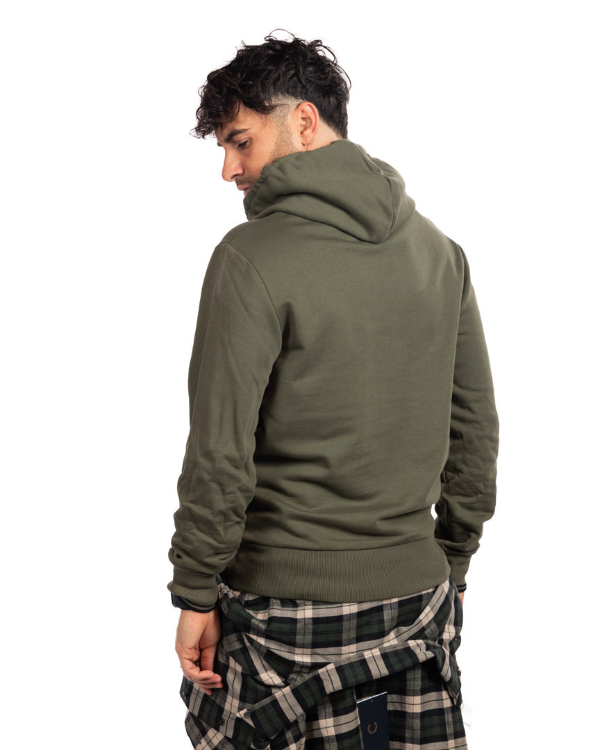 Fred Perry - felpa con cappuccio verde